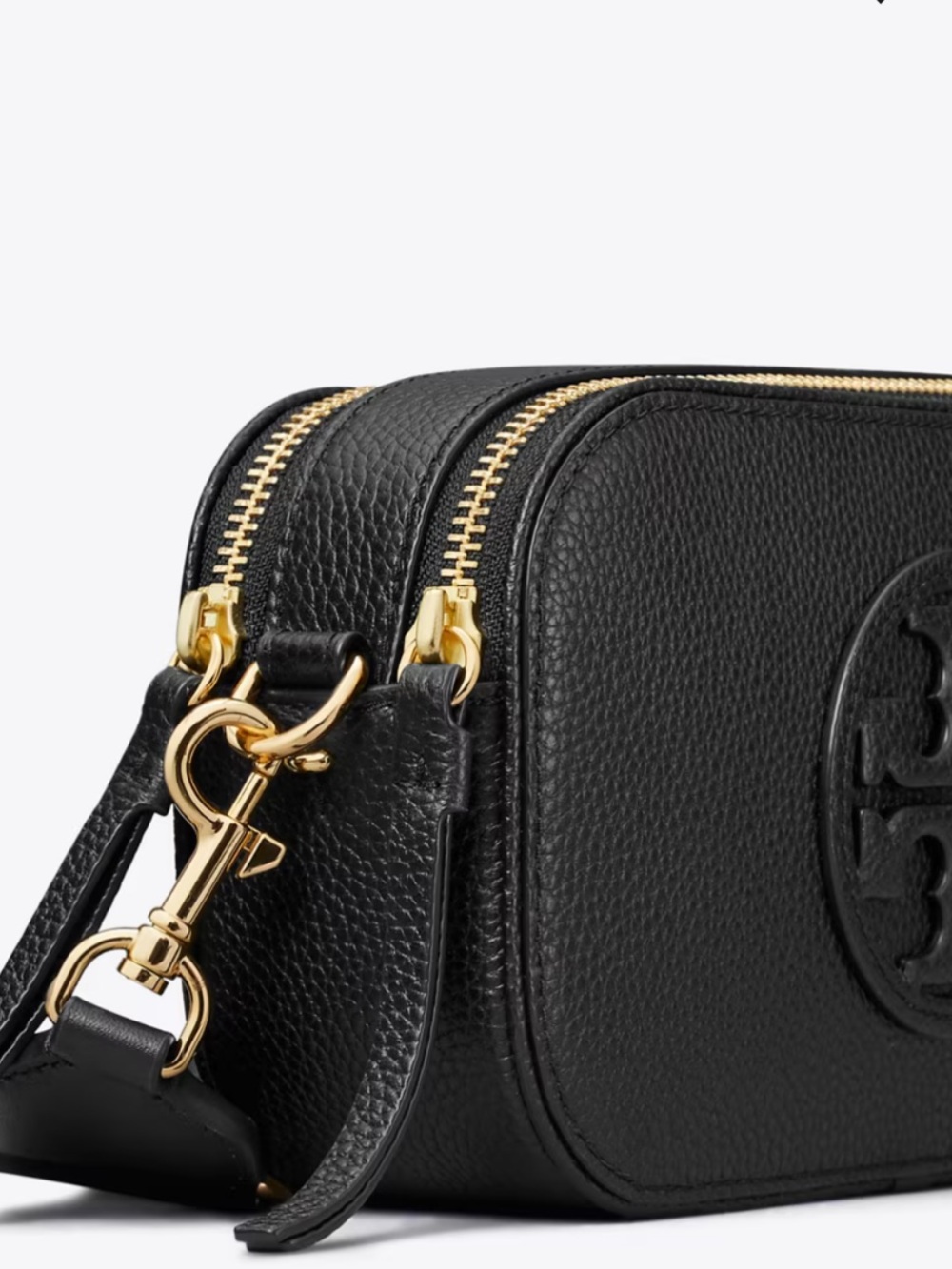Tory Burch Black Mini Miller Pebbled Leather Crossbody - Picture 4 of 11